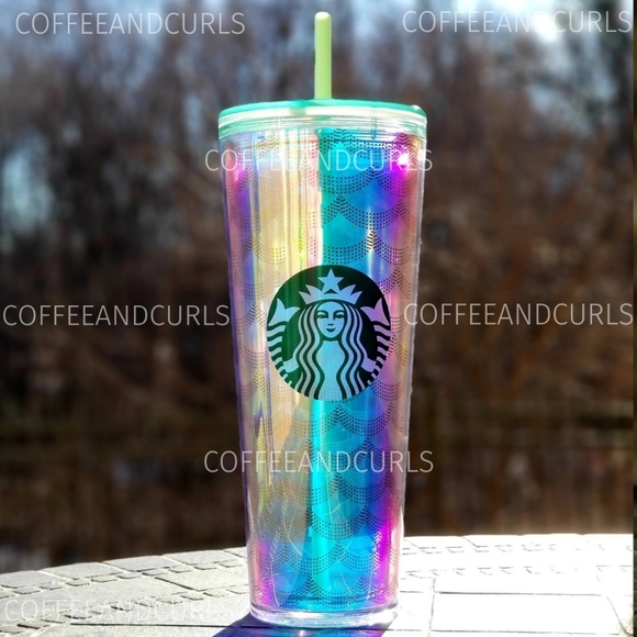 Starbucks Iridescent Geometric Scale Cold Cup NWT - Picture 2 of 12